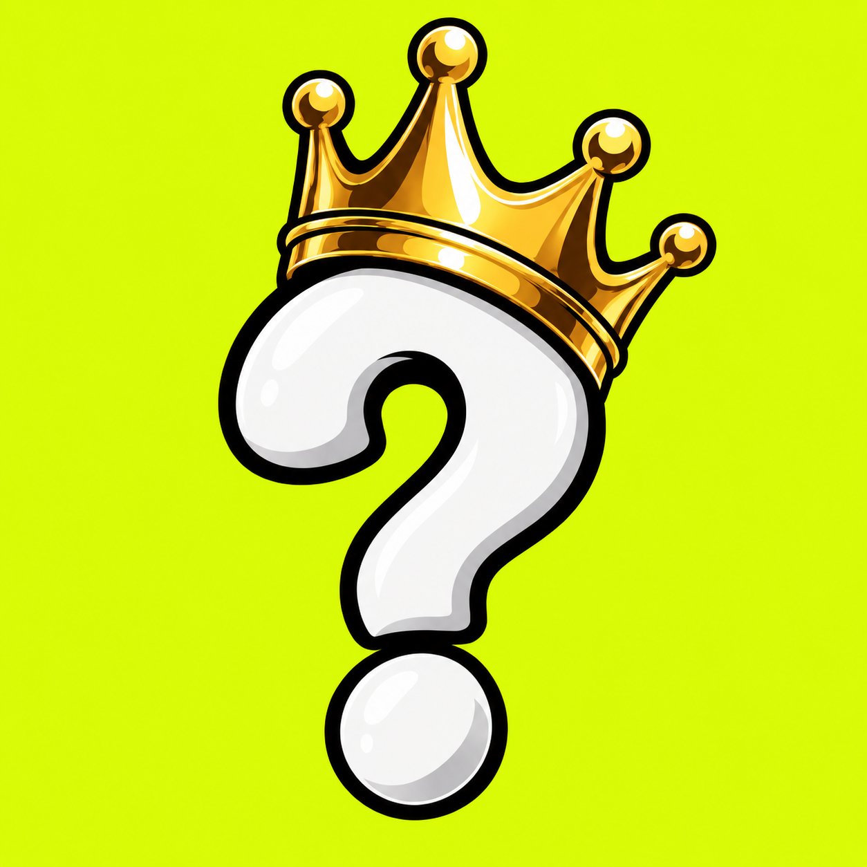 Crowned question mark mystery artwork